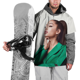 Накидка на куртку 3D с принтом Ариана в зелёном в Курске, 100% полиэстер |  | ariana grande | pop | rap | rep | ариана гранде | исполнители | исполнитель | музыка | поп | попса | реп