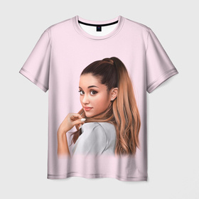 Мужская футболка 3D с принтом Ariana art , 100% полиэфир | прямой крой, круглый вырез горловины, длина до линии бедер | Тематика изображения на принте: ariana grande | pop | rap | rep | ариана гранде | исполнители | исполнитель | музыка | поп | попса | реп