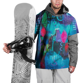 Накидка на куртку 3D с принтом Морская глубина в Кировске, 100% полиэстер |  | Тематика изображения на принте: абстракция | глубины | дно океана | коралллы | море