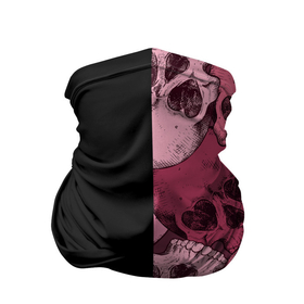 Бандана-труба 3D с принтом Dark and Skull в Курске, 100% полиэстер, ткань с особыми свойствами — Activecool | плотность 150‒180 г/м2; хорошо тянется, но сохраняет форму | cranial | cranium | dark and skull | dark skull | skull | skulls | скелет | череп | черепа | черепной
