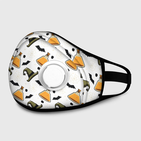 Маска из неопрена с принтом Patern Halloween 11 в городе Новоалтайск, неопрен 100% | Форма огибающая нос. Резинки для ушей с дополнительной резинкой на затылке. Клапан для выдоха для активного дыхания при занятиях спортом. Эластичный материал маски и окантовки для лучшего растяжения и прилегания маски.  | 31 | bones | holiday | skull | spider | witches
