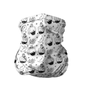 Бандана-труба 3D с принтом Patern Halloween 13 в Тюмени, 100% полиэстер, ткань с особыми свойствами — Activecool | плотность 150‒180 г/м2; хорошо тянется, но сохраняет форму | 31 | bones | holiday | skull | spider | witches