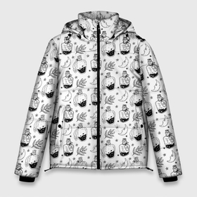 Мужская зимняя куртка 3D с принтом Patern Halloween 13 в Кировске, верх — 100% полиэстер; подкладка — 100% полиэстер; утеплитель — 100% полиэстер | длина ниже бедра, свободный силуэт Оверсайз. Есть воротник-стойка, отстегивающийся капюшон и ветрозащитная планка. 

Боковые карманы с листочкой на кнопках и внутренний карман на молнии. | 31 | bones | holiday | skull | spider | witches