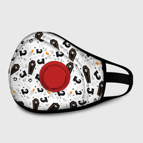 Маска из неопрена с принтом Patern Halloween 16 в городе Новоалтайск, неопрен 100% | Форма огибающая нос. Резинки для ушей с дополнительной резинкой на затылке. Клапан для выдоха для активного дыхания при занятиях спортом. Эластичный материал маски и окантовки для лучшего растяжения и прилегания маски.  | 31 | bones | holiday | skull | spider | witches