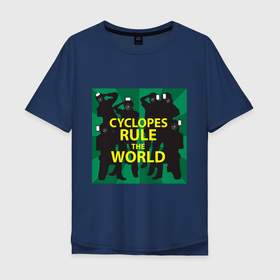 Мужская футболка хлопок Oversize с принтом CYCLOPES RULE THE WORLD в Петрозаводске, 100% хлопок | свободный крой, круглый ворот, “спинка” длиннее передней части | photographer | вспышка | мир | фотоаппарат | фотограф