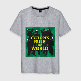 Мужская футболка хлопок с принтом CYCLOPES RULE THE WORLD в Петрозаводске, 100% хлопок | прямой крой, круглый вырез горловины, длина до линии бедер, слегка спущенное плечо. | photographer | вспышка | мир | фотоаппарат | фотограф