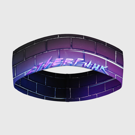 Повязка на голову 3D с принтом Cyberpunk 2077 | Neon в Курске,  |  | 2077 | cyberpunk | cyberpunk 2077 | neon | nofun | кирпич | надпись | надпись на стене