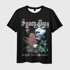 Мужская футболка 3D с принтом Snoop Doggy Dogg в Белгороде, 100% полиэфир | прямой крой, круглый вырез горловины, длина до линии бедер | Тематика изображения на принте: black | calvin | dogg | gangsta | hip hop | music | rap | snoop | usa | гангстер | дог | крутой | музыка | рэп | снуп | сша | хип хоп