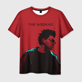 Мужская футболка 3D с принтом The red weekend в Петрозаводске, 100% полиэфир | прямой крой, круглый вырез горловины, длина до линии бедер | Тематика изображения на принте: hip hop | rap | rep | the weekend | зэ викенд | зэ уикенд | исполнители | исполнитель | музыка | реп | эйбел тесфайу