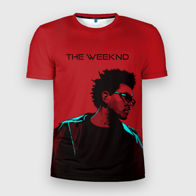 Мужская футболка 3D Slim с принтом The red weekend в Курске, 100% полиэстер с улучшенными характеристиками | приталенный силуэт, круглая горловина, широкие плечи, сужается к линии бедра | hip hop | rap | rep | the weekend | зэ викенд | зэ уикенд | исполнители | исполнитель | музыка | реп | эйбел тесфайу