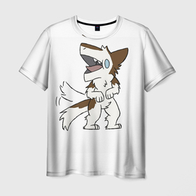 Мужская футболка 3D с принтом Furry Sergal в Курске, 100% полиэфир | прямой крой, круглый вырез горловины, длина до линии бедер | antro | furry | merp | sergal