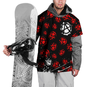 Накидка на куртку 3D с принтом АНАРХИЯ БРЫЗГИ КРАСОК   РЕВОЛЮЦИЯ ПАТТЕРН , 100% полиэстер |  | anarchy | riot | rock | анархия | бунт | знаки | музыка | панки | рок | символ