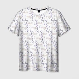 Мужская футболка 3D с принтом Patern Halloween 21 , 100% полиэфир | прямой крой, круглый вырез горловины, длина до линии бедер | 31 | bones | holiday | skull | spider | witches