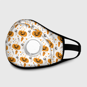Маска из неопрена с принтом Patern Halloween 22 в городе Новоалтайск, неопрен 100% | Форма огибающая нос. Резинки для ушей с дополнительной резинкой на затылке. Клапан для выдоха для активного дыхания при занятиях спортом. Эластичный материал маски и окантовки для лучшего растяжения и прилегания маски.  | 31 | bones | holiday | skull | spider | witches