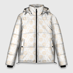 Мужская зимняя куртка 3D с принтом Patern Halloween 25 в Тюмени, верх — 100% полиэстер; подкладка — 100% полиэстер; утеплитель — 100% полиэстер | длина ниже бедра, свободный силуэт Оверсайз. Есть воротник-стойка, отстегивающийся капюшон и ветрозащитная планка. 

Боковые карманы с листочкой на кнопках и внутренний карман на молнии. | Тематика изображения на принте: 31 | bones | holiday | skull | spider | witches