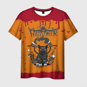 Мужская футболка 3D с принтом ЛЕТУЧАЯ КОТОМЫШЬ | ХЭЛЛОУИН в Новосибирске, 100% полиэфир | прямой крой, круглый вырез горловины, длина до линии бедер | halloween | haloween | котомышь | летучая котомышь | летучий котомышь | хеллоин | хеллоуин | хелоин | хелоуин | хэллоин | хэллоуин | хэлоин | хэлоуин