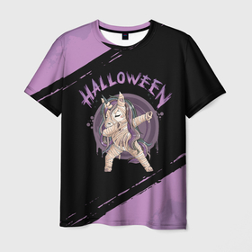 Мужская футболка 3D с принтом Dab Unicorn Halloween в Кировске, 100% полиэфир | прямой крой, круглый вырез горловины, длина до линии бедер | dab | halloween | haloween | unicorn | деб | дэб | единорог | уникорн | хеллоин | хеллоуин | хелоин | хелоуин | хэллоин | хэллоуин | хэлоин | хэлоуин