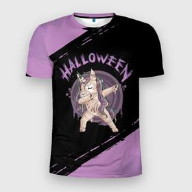 Мужская футболка 3D Slim с принтом Dab Unicorn Halloween в Санкт-Петербурге, 100% полиэстер с улучшенными характеристиками | приталенный силуэт, круглая горловина, широкие плечи, сужается к линии бедра | dab | halloween | haloween | unicorn | деб | дэб | единорог | уникорн | хеллоин | хеллоуин | хелоин | хелоуин | хэллоин | хэллоуин | хэлоин | хэлоуин