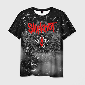 Мужская футболка 3D с принтом Slipknot Grunge Rock | СЛИПКНОТ , 100% полиэфир | прямой крой, круглый вырез горловины, длина до линии бедер | grunge | metal | music | rock | slipknot | брызги | герб | гранж | дым | козел | краски | кровь | логотип | металл | музыка | надпись | пар | пентаграмма | полосы | потертости | рок | слипкнот | точки | трещины | туман | узор