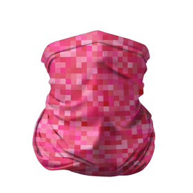 Бандана-труба 3D с принтом Цикламеновая пиксельная абстракция в Белгороде, 100% полиэстер, ткань с особыми свойствами — Activecool | плотность 150‒180 г/м2; хорошо тянется, но сохраняет форму | pixel | pixel art | абстракция | красный | пиксели | пиксель | пиксель арт | пиксельный | розовый | цикламен
