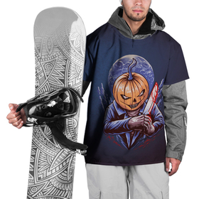Накидка на куртку 3D с принтом Хэллоуинская ночь в Курске, 100% полиэстер |  | halloween | арт | графика | мистика | праздник | тыква | ужасы | хэллоуин