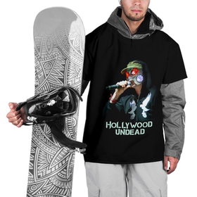 Накидка на куртку 3D с принтом J Dog Hollywood Undead в Новосибирске, 100% полиэстер |  | hollywood undead | hu | jdog | jorel decker | андед | голивуд | голливуд | голливудская нежить | гу | джи дог | джидог | джорел деккер | маска с долларом | реп | рок группа | рэп | рэпкор | ундед | ундэ | ху