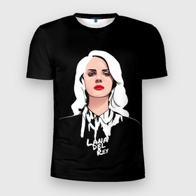 Мужская футболка 3D Slim с принтом Lana Black в Курске, 100% полиэстер с улучшенными характеристиками | приталенный силуэт, круглая горловина, широкие плечи, сужается к линии бедра | lana del ray | pop music | исполнитель | исполнительница | лана дел рэй | музыка | поп | попса