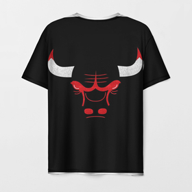 Мужская футболка 3D с принтом B.C. Chicago Bulls в Новосибирске, 100% полиэфир | прямой крой, круглый вырез горловины, длина до линии бедер | bull | bulls | chicago | nba | баскетбол | бык | быки | игра | нба | чикаго