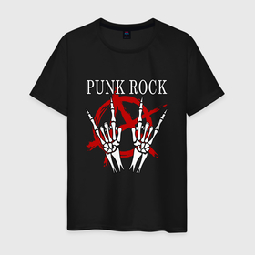 Мужская футболка хлопок с принтом Панк Рок (Punk Rock) , 100% хлопок | прямой крой, круглый вырез горловины, длина до линии бедер, слегка спущенное плечо. | dead kennedys | exploited | fpg | punks not dead | анархия | гаражный рок | гитара | гражданская оборона | гранж | ирокез | король и шут | металл | музыка | наив | па | панк рок | пурген | рок музыка | рокер | рокнролл