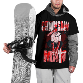 Накидка на куртку 3D с принтом Chainsaw Man   Человек бензопила в Санкт-Петербурге, 100% полиэстер |  | Тематика изображения на принте: chainsaw man | аниме | бензопила | демон бензопилы | дэнджи | манга | охотник на демонов | почита | человекбензопила