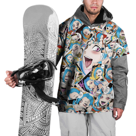 Накидка на куртку 3D с принтом Jinx Ahegao в Санкт-Петербурге, 100% полиэстер |  | Тематика изображения на принте: ahegao | anime | league of legends | lol | manga | аниме | ахегао | коллаж | комикс | манга | паттерн