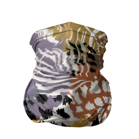 Бандана-труба 3D с принтом Зебра Пятнистая в Новосибирске, 100% полиэстер, ткань с особыми свойствами — Activecool | плотность 150‒180 г/м2; хорошо тянется, но сохраняет форму | абстракция | африканский мотив | зебра | когти | тропики