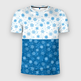 Мужская футболка 3D спортивная с принтом Светло Тёмные Снежинки в Кировске, 100% полиэстер с улучшенными характеристиками | приталенный силуэт, круглая горловина, широкие плечи, сужается к линии бедра | merry christmas | дед мороз | ёлка | зима | мороз | новый год | подарок | праздник | рождество | с новым годом | сантаклаус | снег | снеговик | снегурочка | снежинки | снежные узоры | узоры