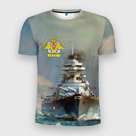 Мужская футболка 3D Slim с принтом ВМФ Военно Морской Флот , 100% полиэстер с улучшенными характеристиками | приталенный силуэт, круглая горловина, широкие плечи, сужается к линии бедра | army | армейка | армия | бф | вмс | вмф | военно морской флот | войска | герб | дкбф | знак | ксф | кчф | лого | мичман | море | морпех | морская пехота | морские силы | моряк | орел | подводник | россия | рф