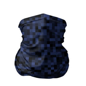 Бандана-труба 3D с принтом Темная пиксельная абстракция в Белгороде, 100% полиэстер, ткань с особыми свойствами — Activecool | плотность 150‒180 г/м2; хорошо тянется, но сохраняет форму | pixel art | pixels | абстрактный | абстракция | пиксели | пиксель арт | пиксельный | почти черный | темно синий