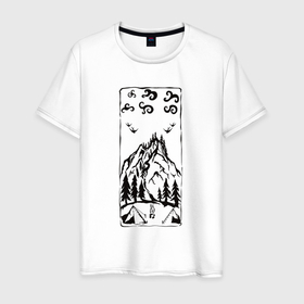 Мужская футболка хлопок с принтом Алтай Тотем , 100% хлопок | прямой крой, круглый вырез горловины, длина до линии бедер, слегка спущенное плечо. | altay | bushcraft | алтай | бушкрафт | горы | приключение | тотем | туризм | турист