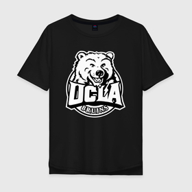 Мужская футболка хлопок Oversize с принтом UCLA в Петрозаводске, 100% хлопок | свободный крой, круглый ворот, “спинка” длиннее передней части | ucla | вуз | калифорнийский университет | калифорния | лосанджелес | сша
