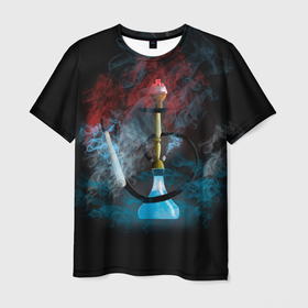 Мужская футболка 3D с принтом Калик в Санкт-Петербурге, 100% полиэфир | прямой крой, круглый вырез горловины, длина до линии бедер | буйство красок | дым | калик | кальян | смоук | черепа
