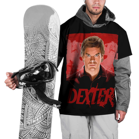 Накидка на куртку 3D с принтом Dexter Декстер портрет постер в Новосибирске, 100% полиэстер |  | blood | dexter | dexter morgan | декстер | кровь | майами | мясник | постер | правосудие | судмедэксперт