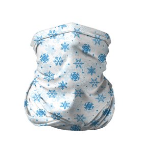 Бандана-труба 3D с принтом Снежинки (снежные узоры) в Кировске, 100% полиэстер, ткань с особыми свойствами — Activecool | плотность 150‒180 г/м2; хорошо тянется, но сохраняет форму | merry christmas | дед мороз | ёлка | зима | мороз | новый год | подарок | праздник | рождество | с новым годом | сантаклаус | снег | снеговик | снегурочка | снежинки | снежные узоры | узоры