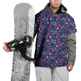 Накидка на куртку 3D с принтом Снежные Узоры (снежинки) в Тюмени, 100% полиэстер |  | merry christmas | дед мороз | ёлка | зима | мороз | новый год | подарок | праздник | рождество | с новым годом | сантаклаус | снег | снеговик | снегурочка | снежинки | снежные узоры | узоры