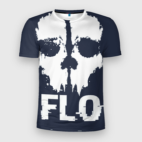Мужская футболка 3D Slim с принтом Череп FLO в Петрозаводске, 100% полиэстер с улучшенными характеристиками | приталенный силуэт, круглая горловина, широкие плечи, сужается к линии бедра | Тематика изображения на принте: рок | рэп | сталкер | стиль | череп