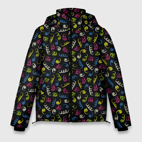 Мужская зимняя куртка 3D с принтом Праздничное Конфетти в Тюмени, верх — 100% полиэстер; подкладка — 100% полиэстер; утеплитель — 100% полиэстер | длина ниже бедра, свободный силуэт Оверсайз. Есть воротник-стойка, отстегивающийся капюшон и ветрозащитная планка. 

Боковые карманы с листочкой на кнопках и внутренний карман на молнии. | christmas | merry christmas | santa claus | дед мороз | день рождения | ёлка | игрушки | конфети | новый год | подарок | праздник | рождество | с новым годом | сантаклаус | свадьба | торжество | украшения