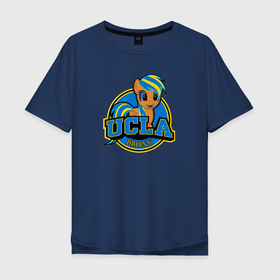 Мужская футболка хлопок Oversize с принтом UCLA(2) в Курске, 100% хлопок | свободный крой, круглый ворот, “спинка” длиннее передней части | my little pony | ucla | вуз | калифорнийский университет | калифорния | лосанджелес | лошадка | моя маленькая пони | пони | сша