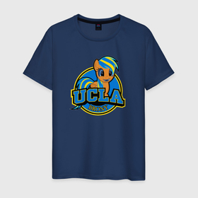 Мужская футболка хлопок с принтом UCLA(2) в Тюмени, 100% хлопок | прямой крой, круглый вырез горловины, длина до линии бедер, слегка спущенное плечо. | my little pony | ucla | вуз | калифорнийский университет | калифорния | лосанджелес | лошадка | моя маленькая пони | пони | сша