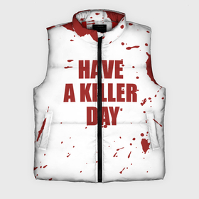 Мужской жилет утепленный 3D с принтом blood have a killer day Dexter в Петрозаводске,  |  | blood | dexter | have a killer day | брызги крови | декстер | кровь | правосудие декстера | хэллоуин