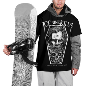 Накидка на куртку 3D с принтом Ice Nine Kills,  I cant stop seeing red в Курске, 100% полиэстер |  | heavy metal | ice nine | ice nine kills | ink | группы | метал | музыка | рок