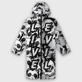 Дождевик унисекс 3D с принтом LivEvil в городе Новоалтайск,  |  | animals | black and white | evil | life | panda | popular print | skeleton | skull | top | trend | животные | жить | зло | панда | популярный принт | скилет | топ | тренд | череп | черно белый