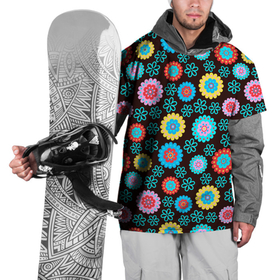 Накидка на куртку 3D с принтом Flоwers в Рязани, 100% полиэстер |  | colour | flowers | texture | разноцветные | текстура | цветы