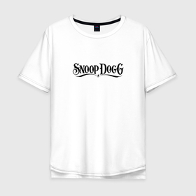Мужская футболка хлопок Oversize с принтом Snoop Dogg. в Белгороде, 100% хлопок | свободный крой, круглый ворот, “спинка” длиннее передней части | Тематика изображения на принте: snoop dog | snoop dogg | актер | американский рэпер | лого | надпись | продюссер | снуп дог
